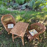 Small wicker children's armchair