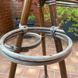 Vintage rattan plant holder