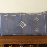 Coussin berbère bleu soie de cactus