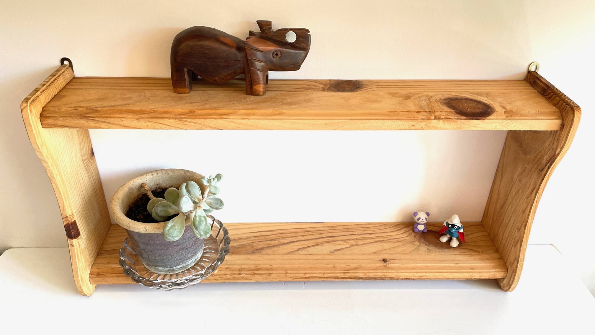 Vintage raw wood shelf