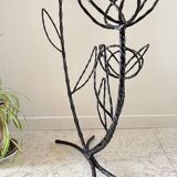 Vintage curved steel plant shelf