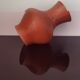 Vase art déco en céramique terra cotta signée, made in France 30s