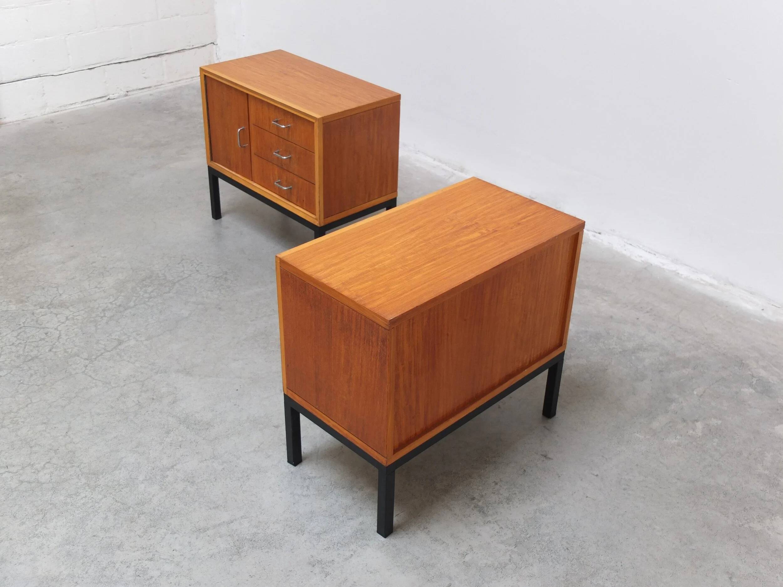 Pair of mid-century side tables in the style of Jos De Mey, 1950s
