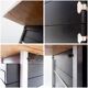 Boomerang desk with 2 drawer units Bergwood and wooden top - 1970s