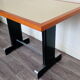 Old bistro table - vintage - 4 places - bar foot rest