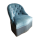 Armchair in blue velvet