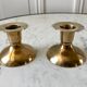 Duo of brass candle holders 20s