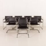 Bauhaus style Italian chairs attr. to Matteograssi, set of 8, 1970s