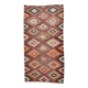 Tapis Kilim turc vintage aux couleurs délavées, 5 x 9, style géométrique, 141 x 275 cm