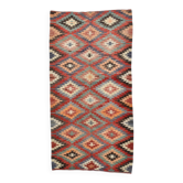 Tapis Kilim turc vintage aux couleurs délavées, 5 x 9, style géométrique, 141 x 275 cm