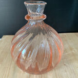 Pink glass decanter