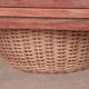 Vintage Danish sewing cabinet, known as "Travailleuse", teak and rattan from the 1960s.