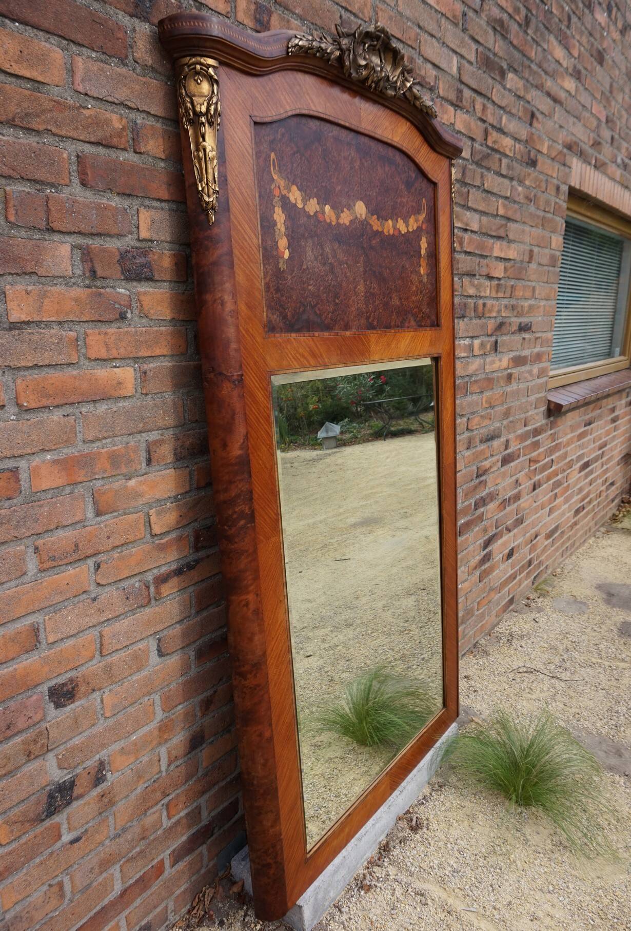 Large 19th Century French Fireplace Mirror