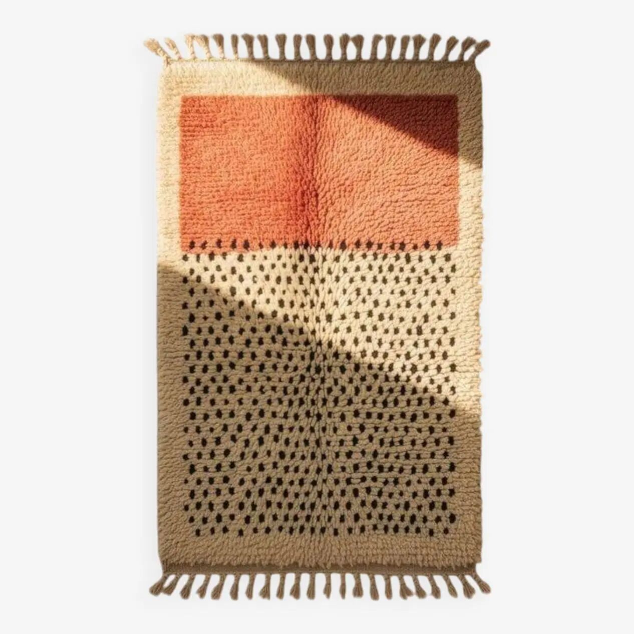 Tapis tissé à la main 250x150 cm, laine, rose, Maroc