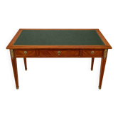 Bureau Louis XVI avec placage et laiton 3 tiroirs