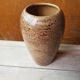 Former ceramic vase marron beige vintage 70s