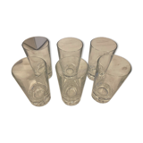 Set of 6 tall crystal glasses JG DURAND