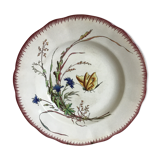 Sarreguemines plate model "papillon ''