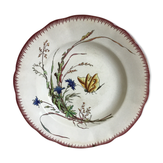 Sarreguemines plate model "papillon ''