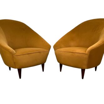 Paire de fauteuils italiens de 1936 attribué à Gio' Ponti « Triennale »