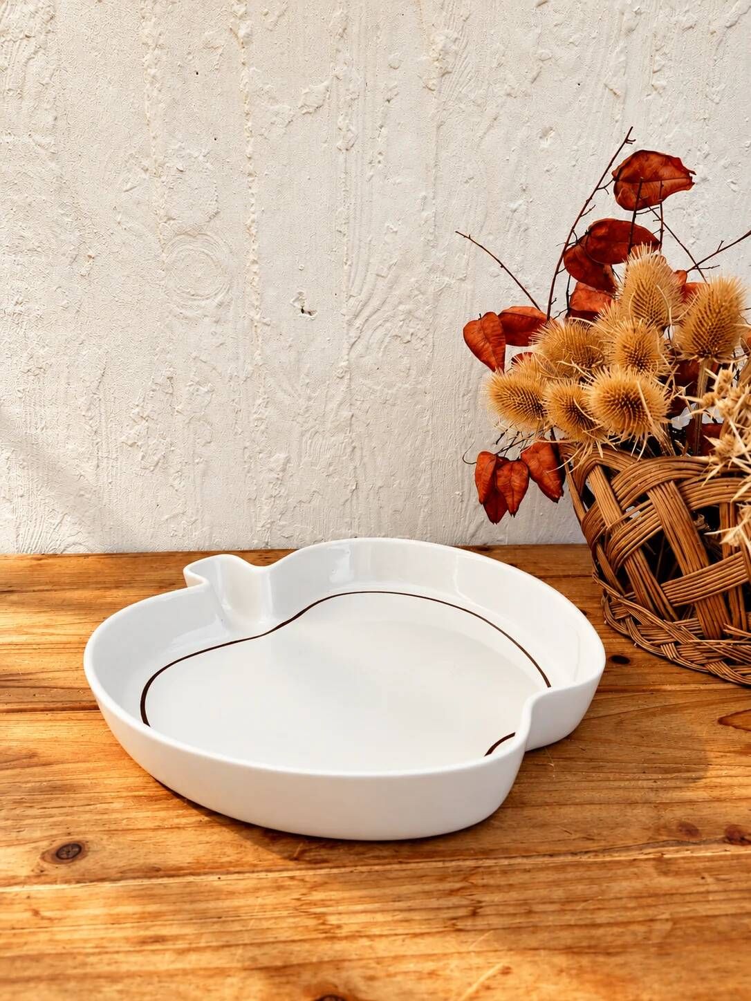 Vintage REVOL France oven dish in porcelain, apple shape.