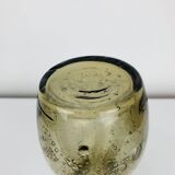 Vintage smoked bubble glass vase