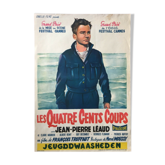 Cinema poster "Les 400 coups" François Truffaut, Jean-Pierre Léaud 1959