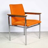 Danish orange chair by Sigvard Bernadotte for France & Søn 1970s