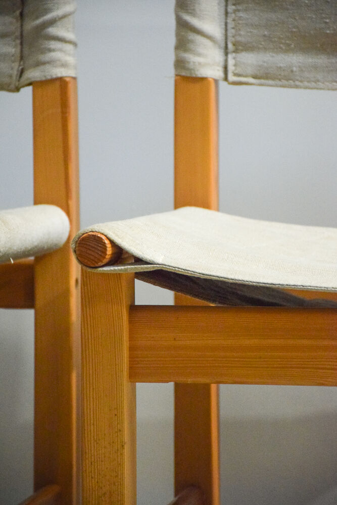 Series of four Ikea pine chairs 1986'