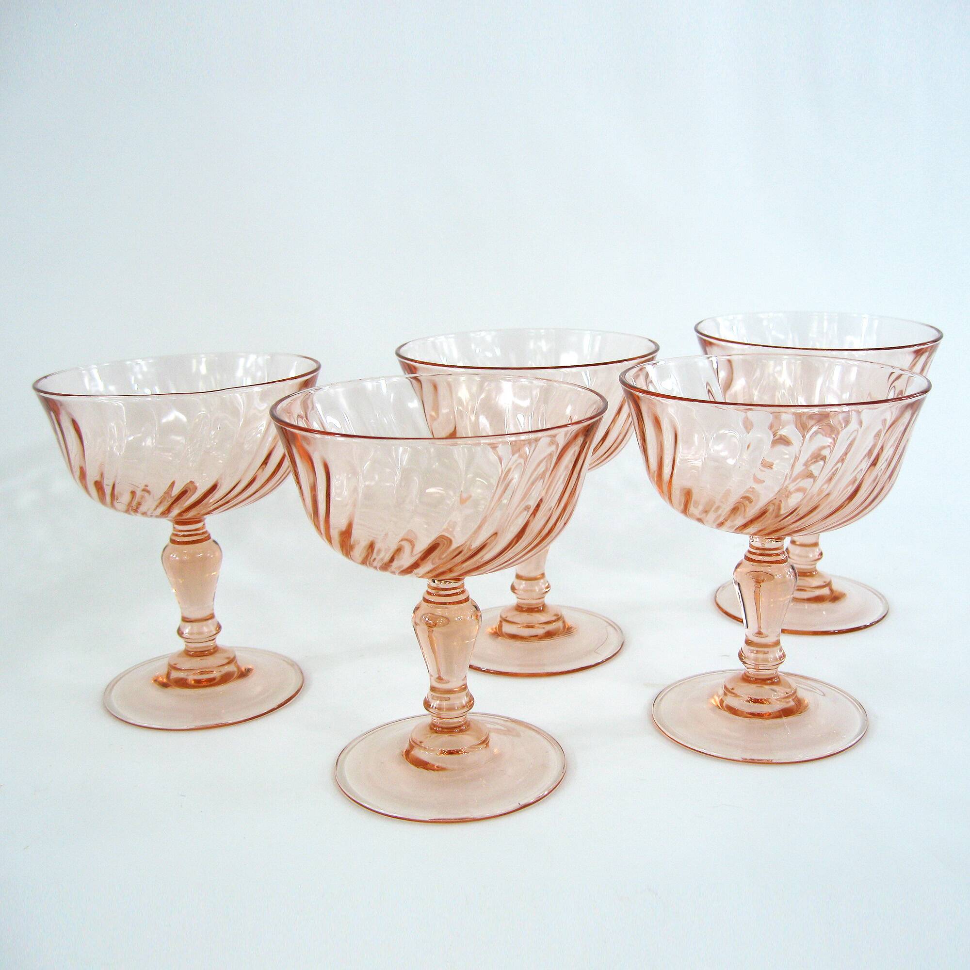 6 coupes à champagne Rosaline Luminarc Arcoroc - vintage années 80