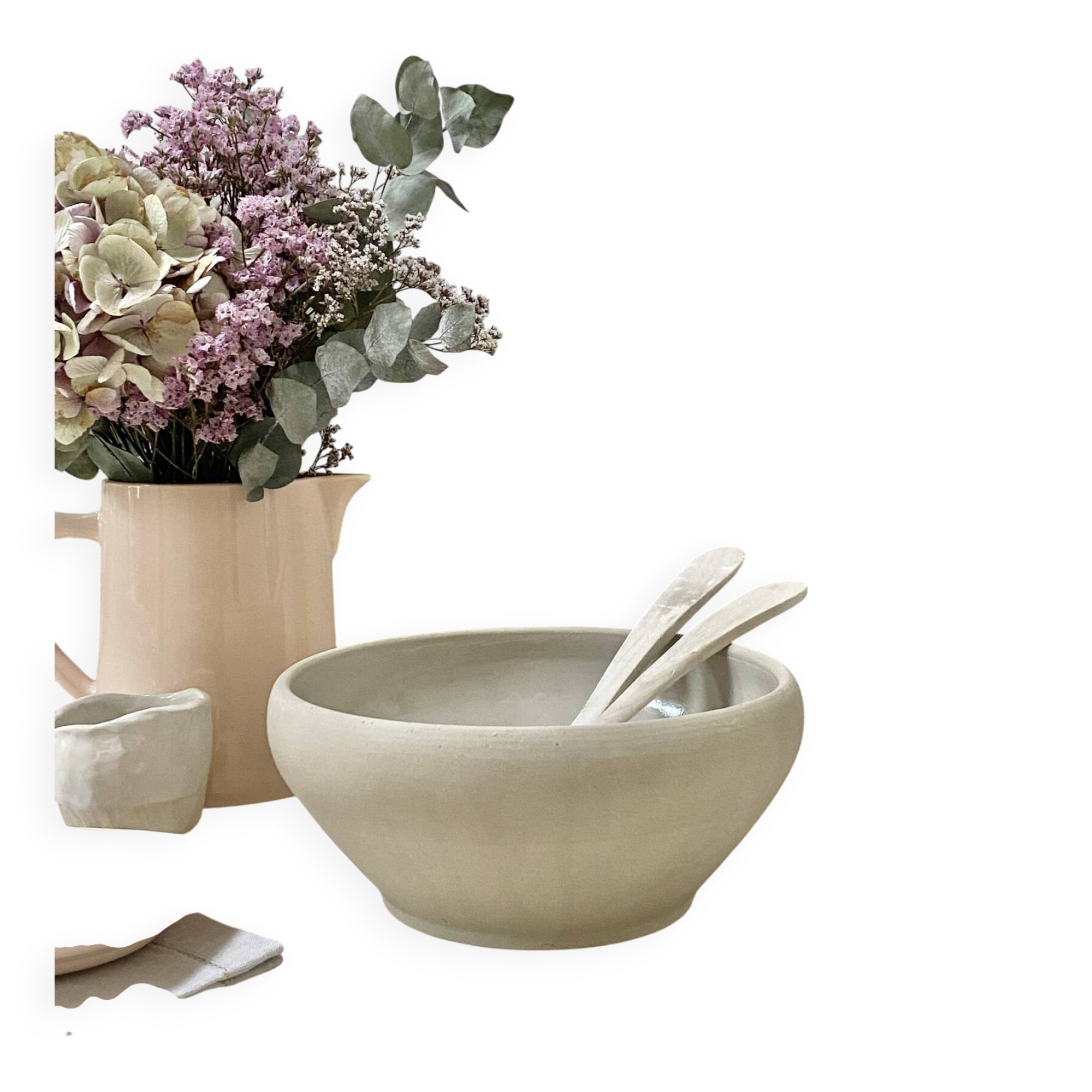 Stoneware salad bowl