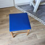 Vintage Scandinavian stool in skai