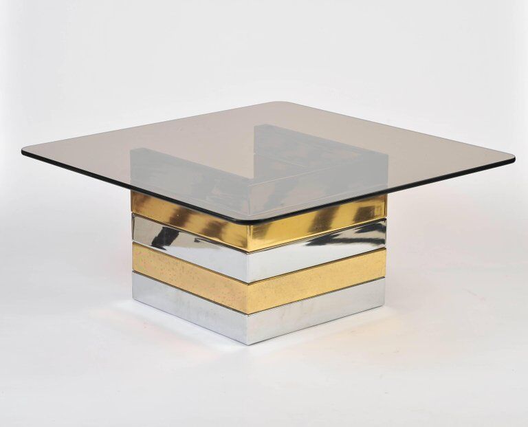 Low brass & chrome table