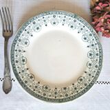 Mismatched antique ironstone earthenware plates