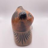 Glazed terracotta cat folklore Mexican art
