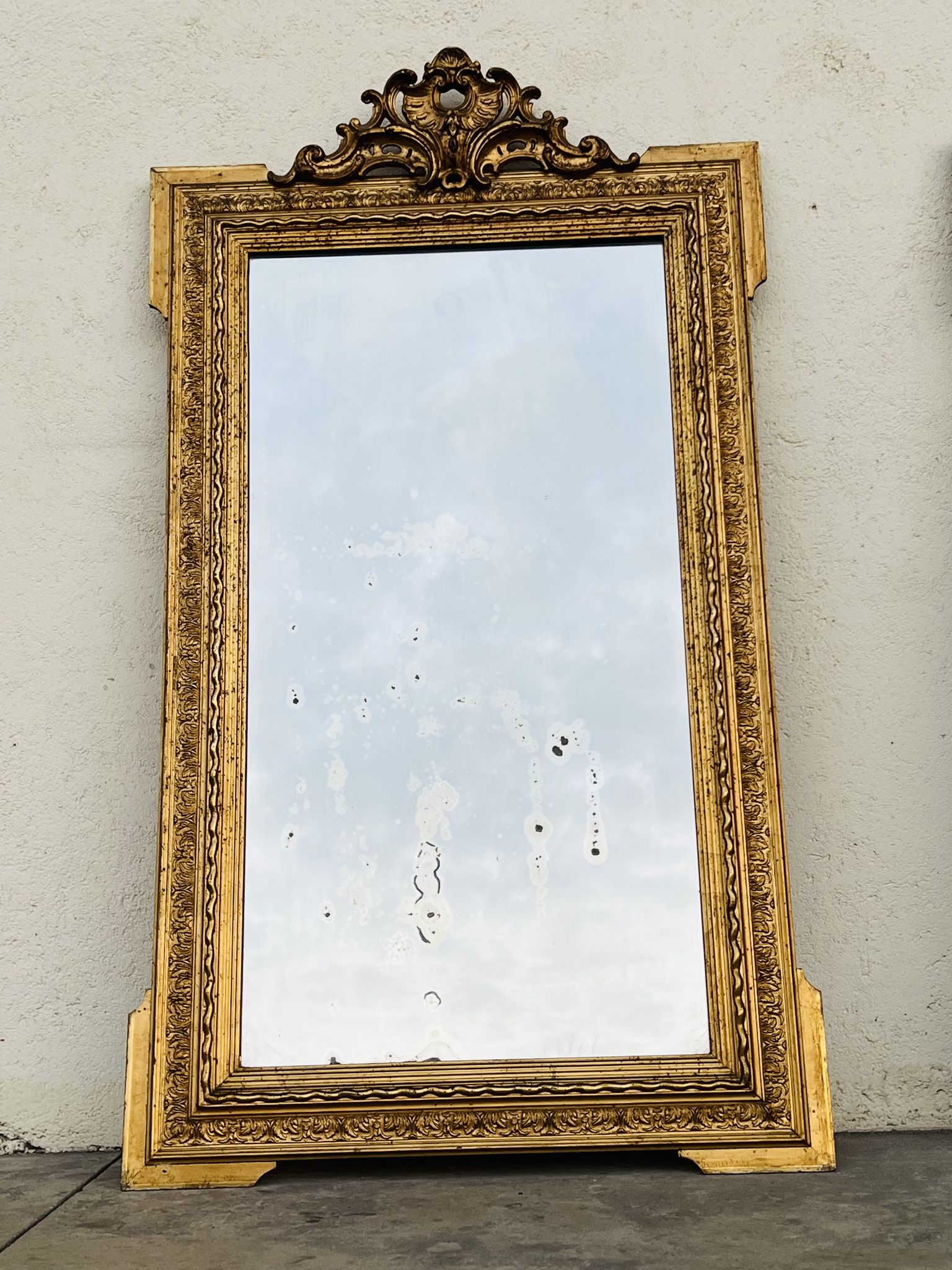 Miroir doré, 139x78 cm