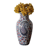 Faience vase from Gien cashmere decoration