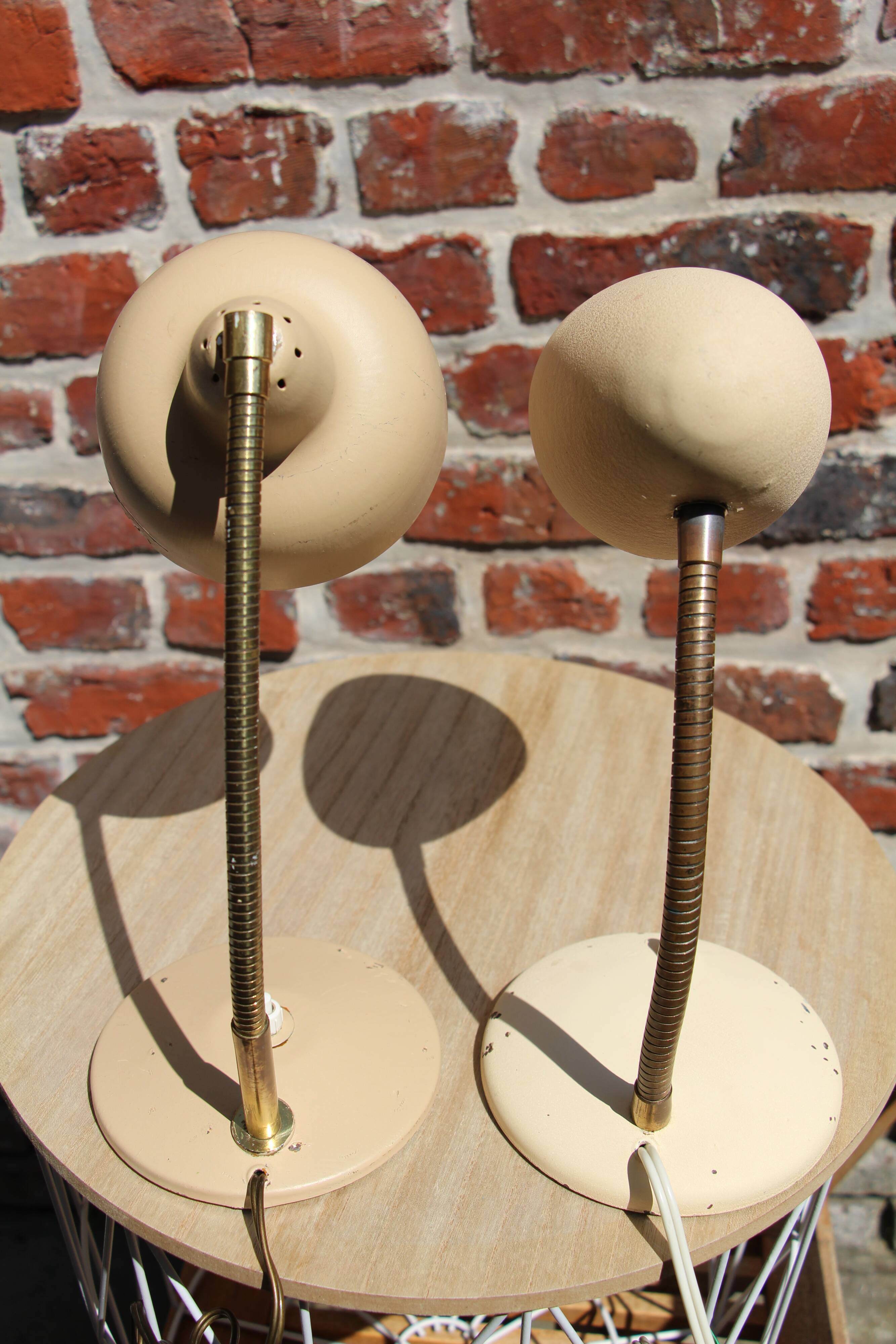 Pair of 50's Aluminor Vintage Lamps