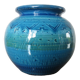 Vase Aldo Londi pour Bitossi en céramique Rimini blue