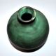 Vintage ceramic vase signed vague - Green glazed terracotta