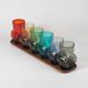 Mid-century rainbow glass set: 6 Finnish style glasses, by Kaj Franck & Lasi.