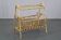 1970s Rattan Newspaper and Magazine Stand with Glass Top, Italy