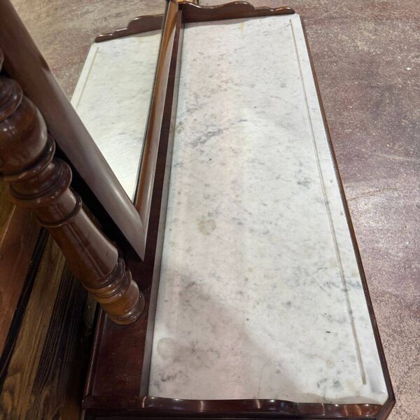 Commode de toilette ancienne en acajou - Fin XIXe siècle