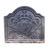 Crown cast iron fireplace plate
