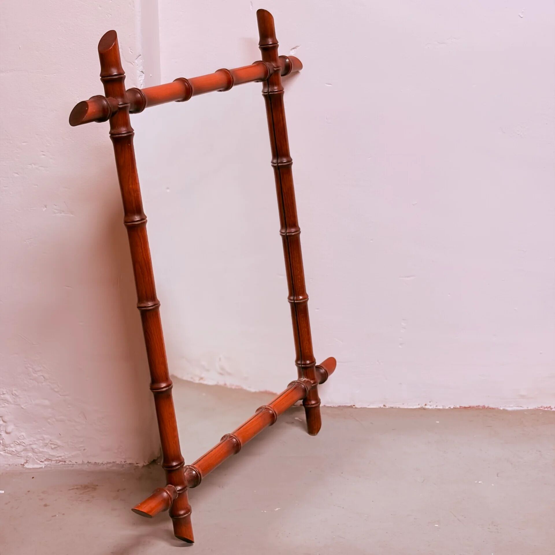 Vintage faux bamboo mirror 1970s