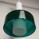 Vintage suspension in 2 elements, white opaline and transparent glass.