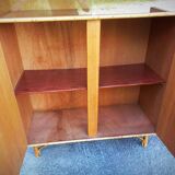 Rattan glazed bookcase