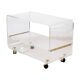 Design TV furniture Coffee table Plexiglas Perspex David Lange Les Invisibles 1970