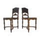 Pair of Antique Embossed Leather Chairs