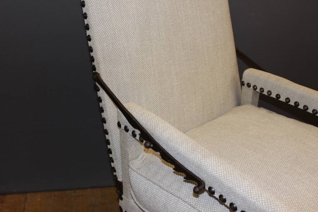 Louis xiv period rack armchair in walnut